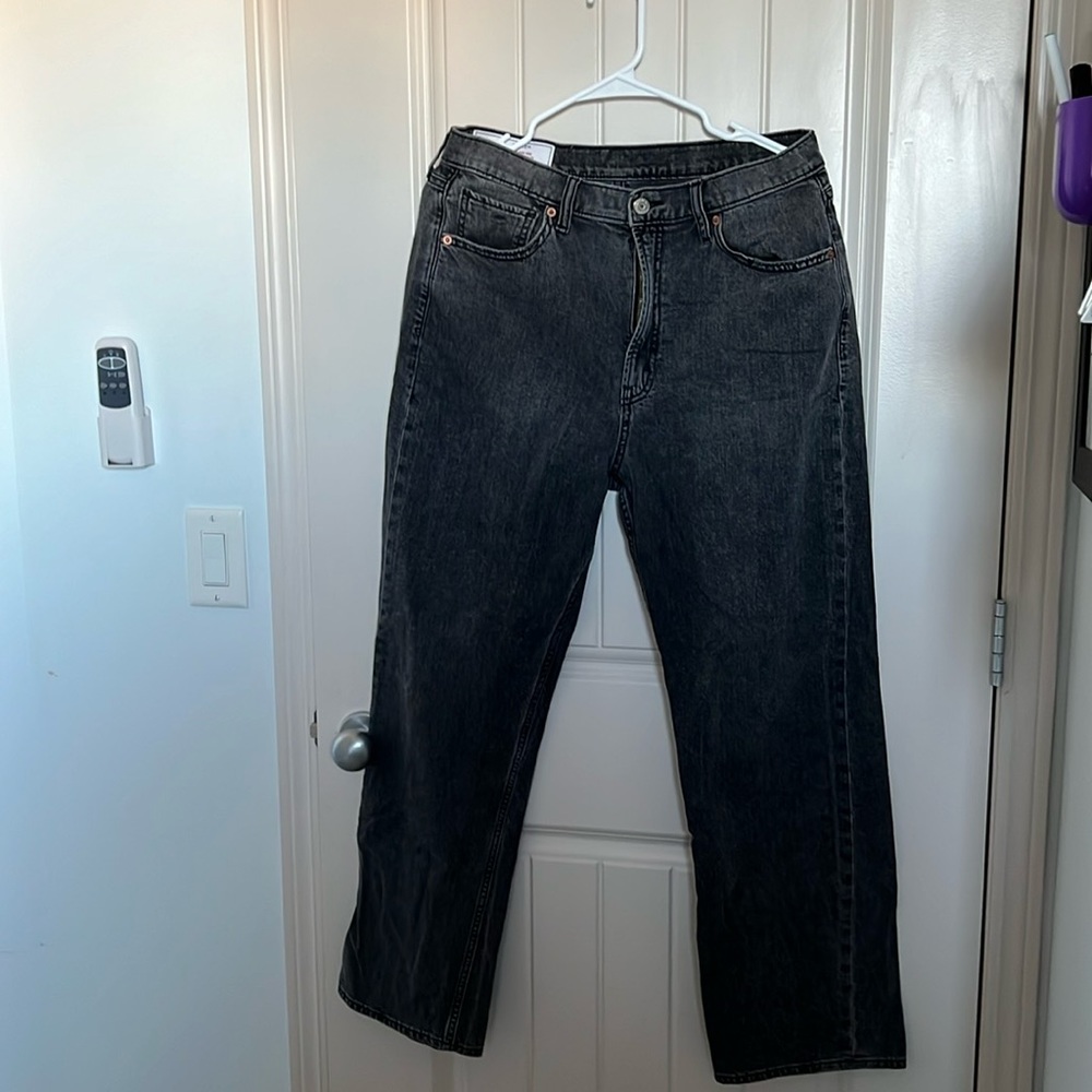 Black denim jeans